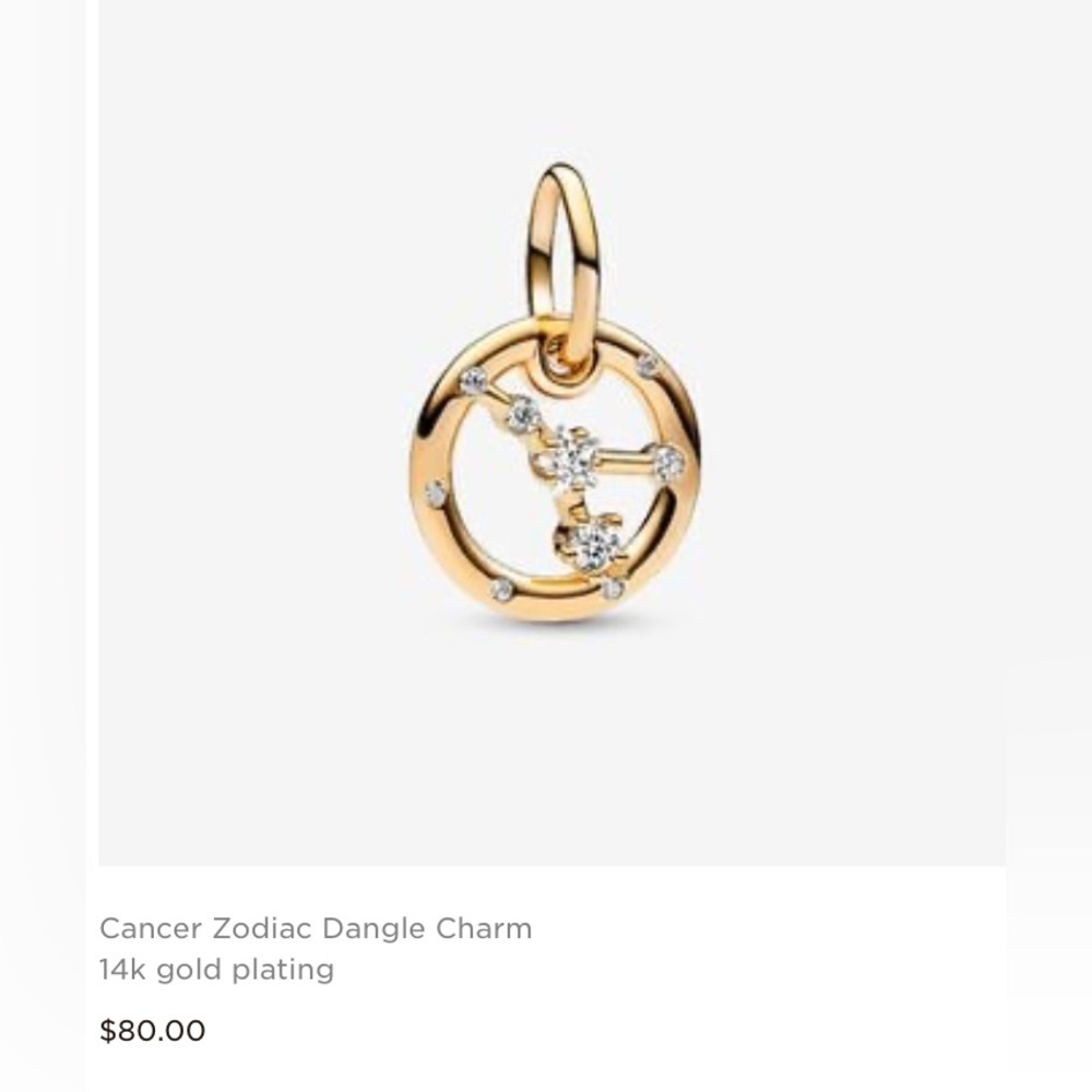 🐘🐘 14K Gold Plated Cancer Zodiac Charm - Picture 6 of 6